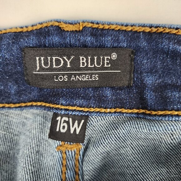 Judy Blue Jeans Womens Plus 16W Blue Slim Fit Denim (34x28) JB82128DK-PL - Picture 4 of 11
